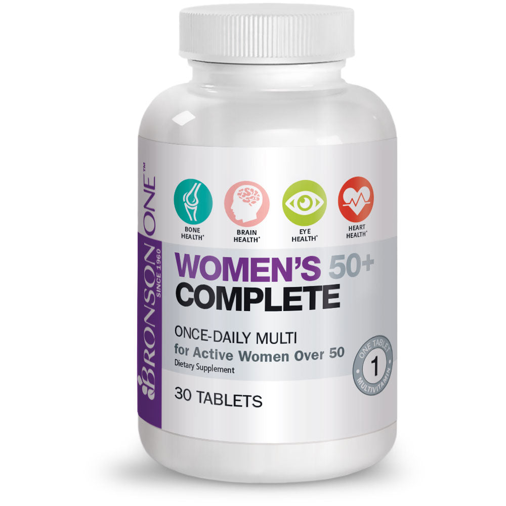 Bronson One Womens 50+ Complete Daily Multivitamins Supports Brain, Heart, and Bone Health Functions