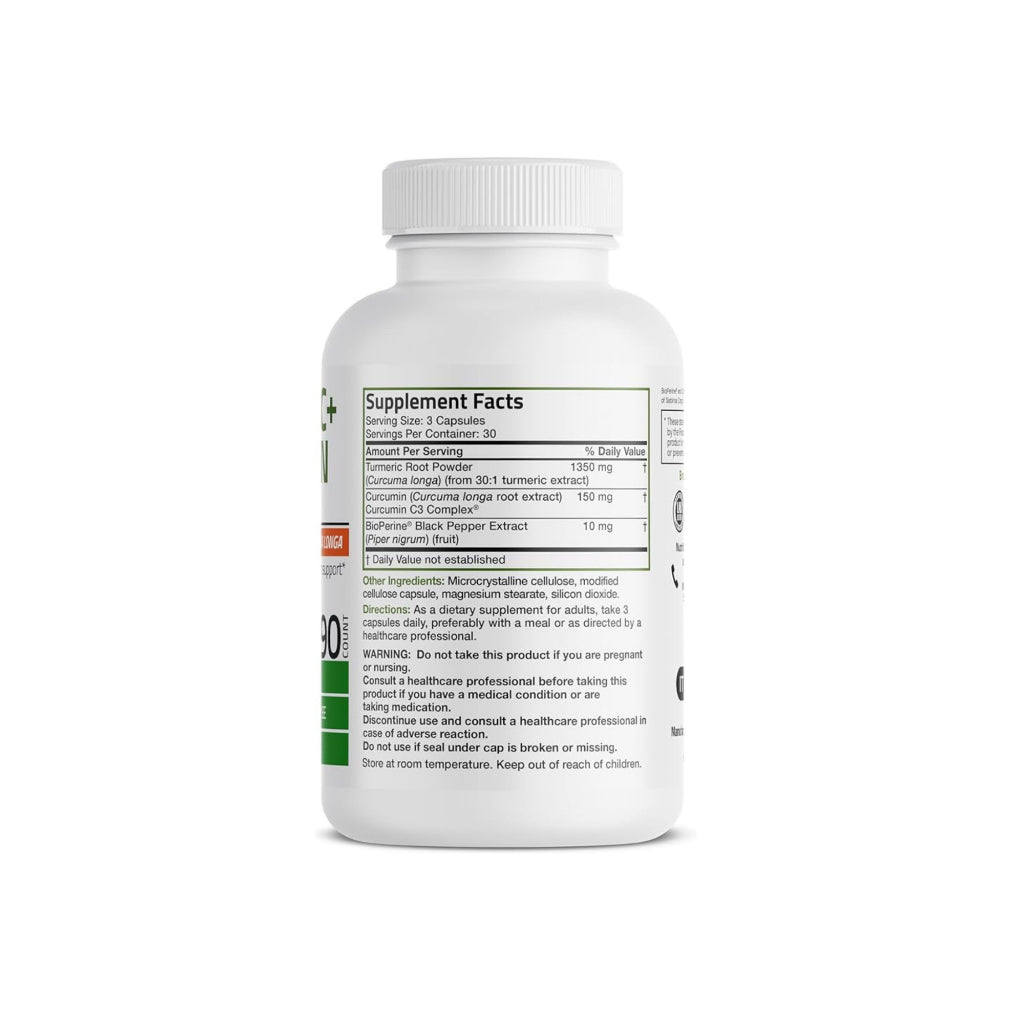 Bronson Turmeric Curcumin for Joint Support, Antioxidant, Anti-Inflammatory, Detoxification and Boost Immune System 1500mg 90CT