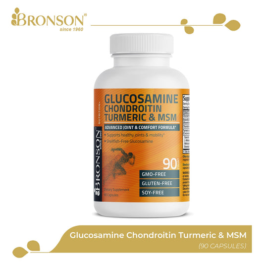 Bronson Glucosamine Chondroitin Turmeric and MSM supplement