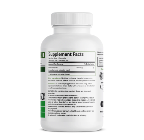 Bronson Berberine HCL 500mg 60CT