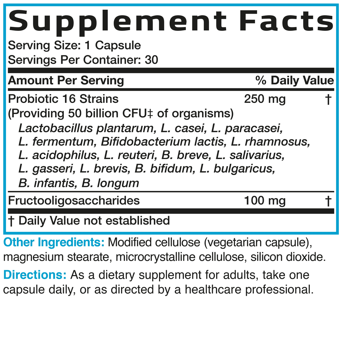 Bronson Once Daily Probiotics 50 billion CFU